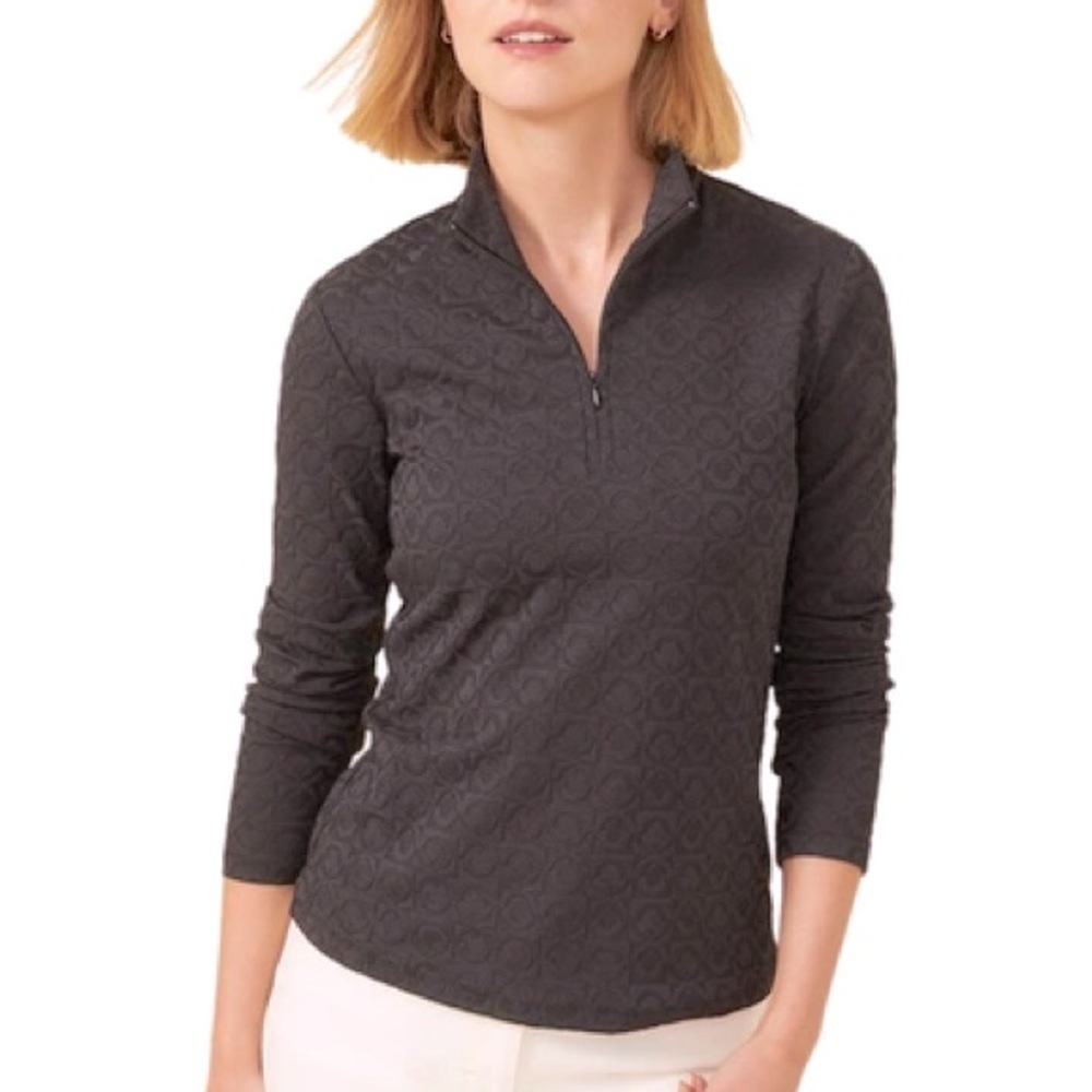 NWOT J. McLaughlin Bedford Top Black Jacquard XS
